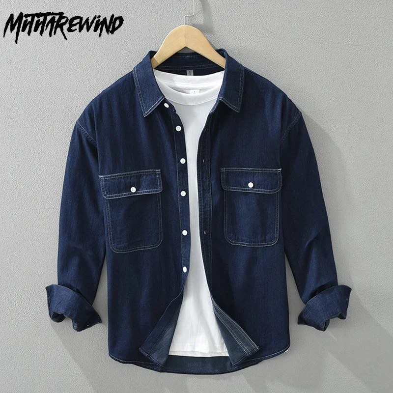 Jeans Shirt Fashion For Men - الكورية أزياء الرجال قمصان جينز ربيع