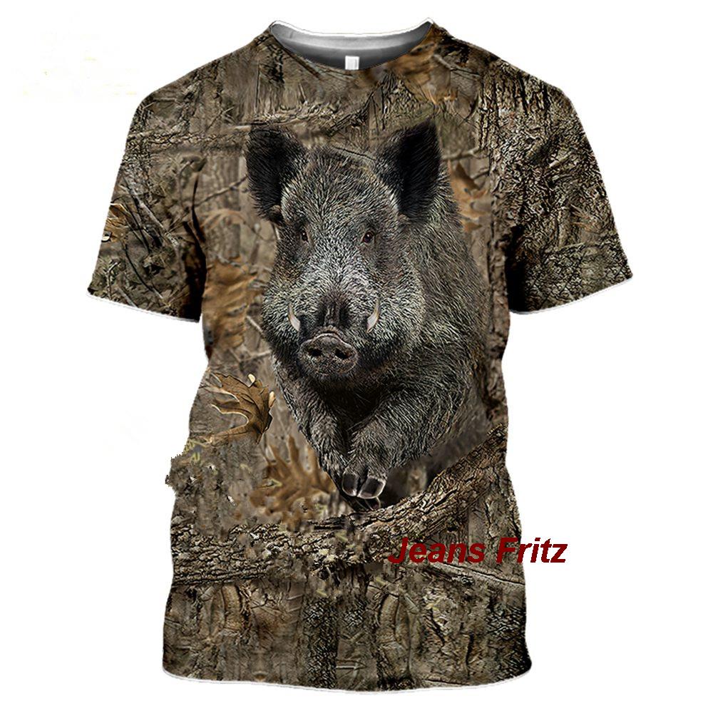 Jeans Shirt Fashion For Men - 2023 التمويه الصيد الحيوانات الخنزير البري