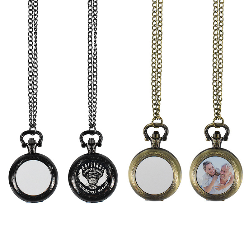 Men'S Fashion Jewelry - قلادة ساعة جيب معدنية عتيقة مخصصة،