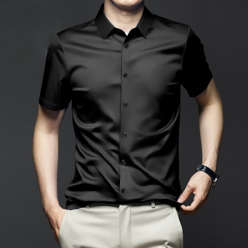 Dress Shirt Non-Iron - قميص رجالي بأكمام قصيرة فستان من