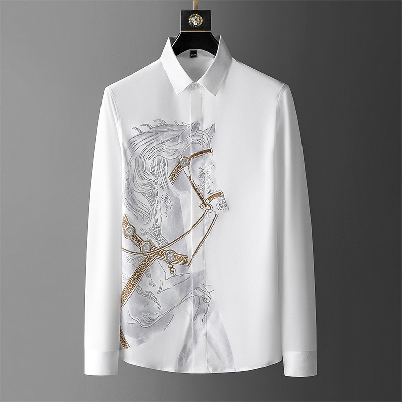 Dress Shirt Non-Iron - فستان قمصان بيضاء للرجال كم طويل