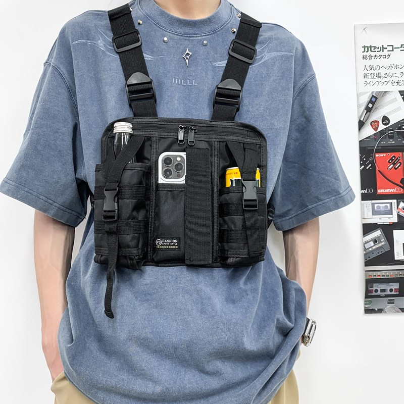 Tactical Vest Men - الهيب هوب الشارع الشهير الرجال حقيبة