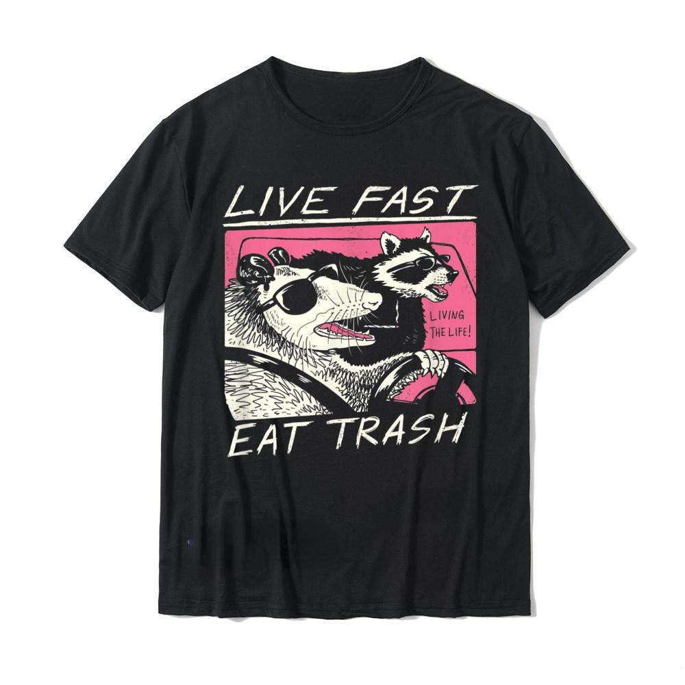 Graphic Tee Oversized - العيش بسرعة! أكل القمامة! تي شيرت