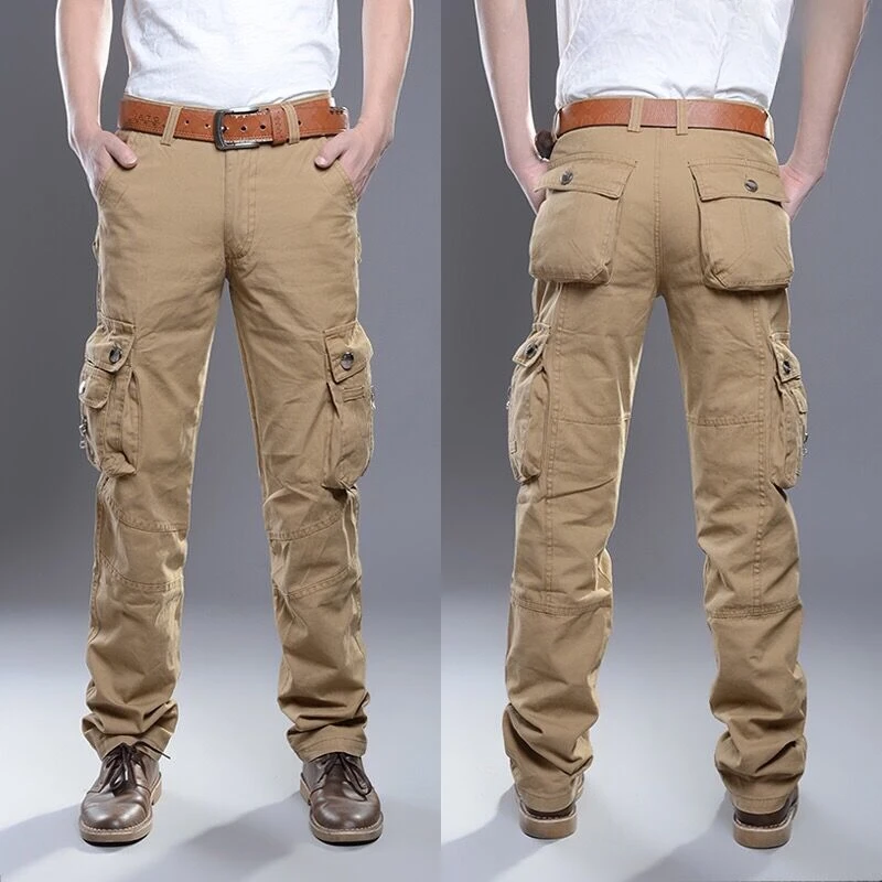 Mens Fashion Cargo Pants - المشي لمسافات طويلة السراويل البضائع للرجال
