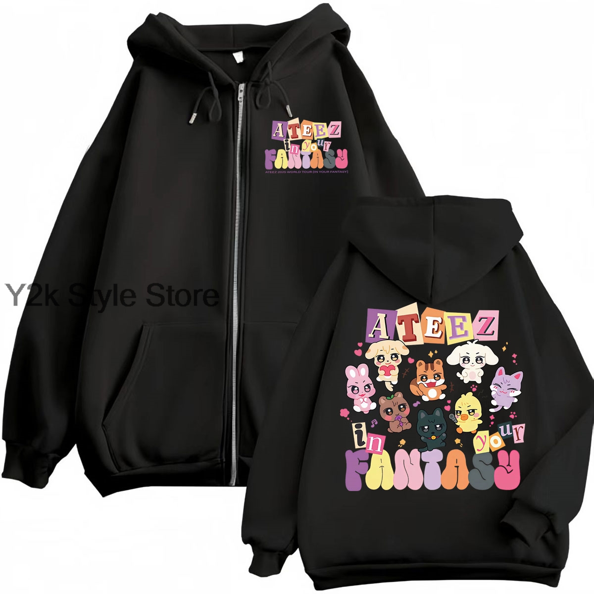 Mens Fashion Zip Up Hoodies - جولة حول العالم 2025 زمم البلوز