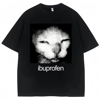 Graphic Tee Oversized - تي شيرتات 2026 بتصميم ميم قطة