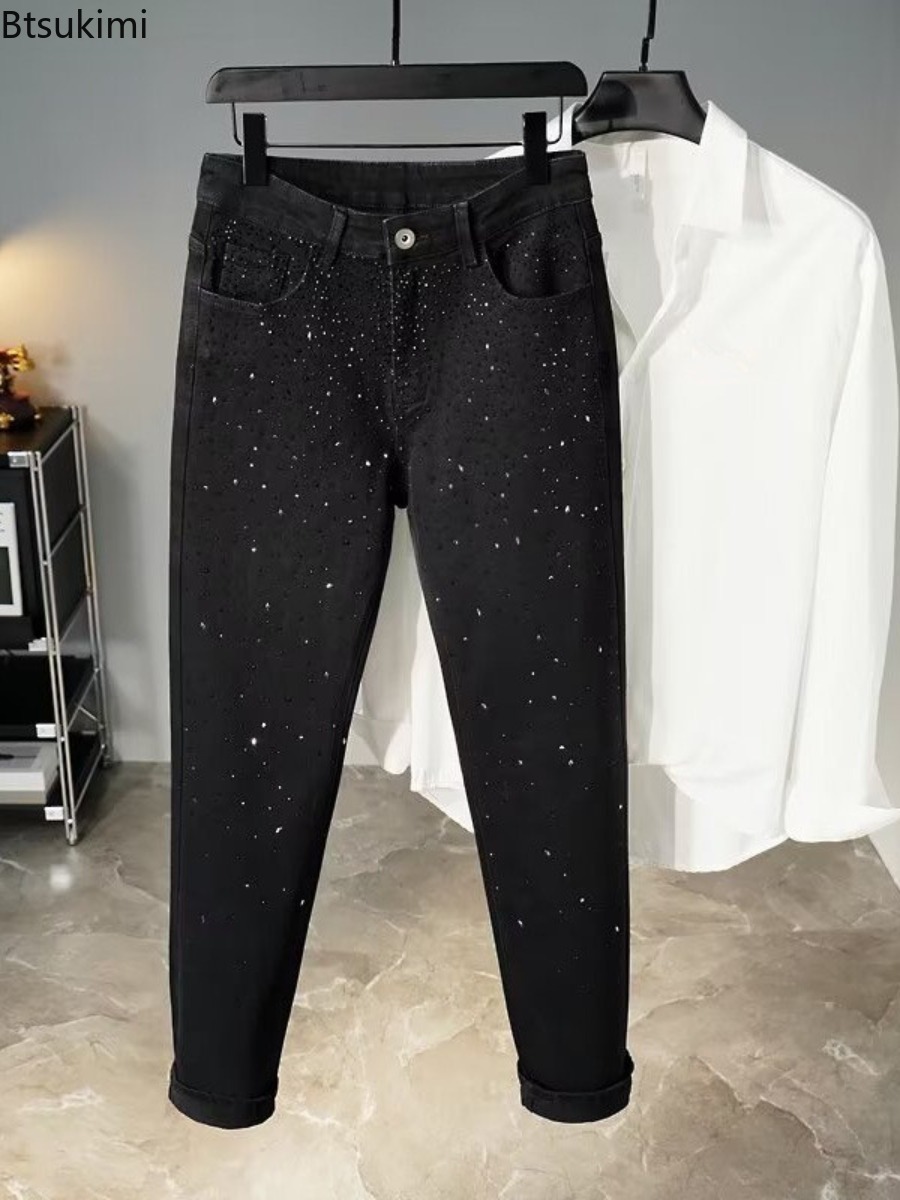 Men'S Fashion Nova Jeans - 2026 جديد الرجال الجينز الأسود موضة