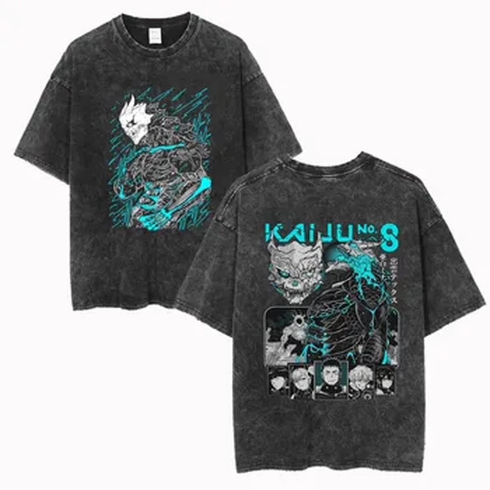 Graphic Tee Oversized - تي شيرت كايجو نو 8 بتصميم