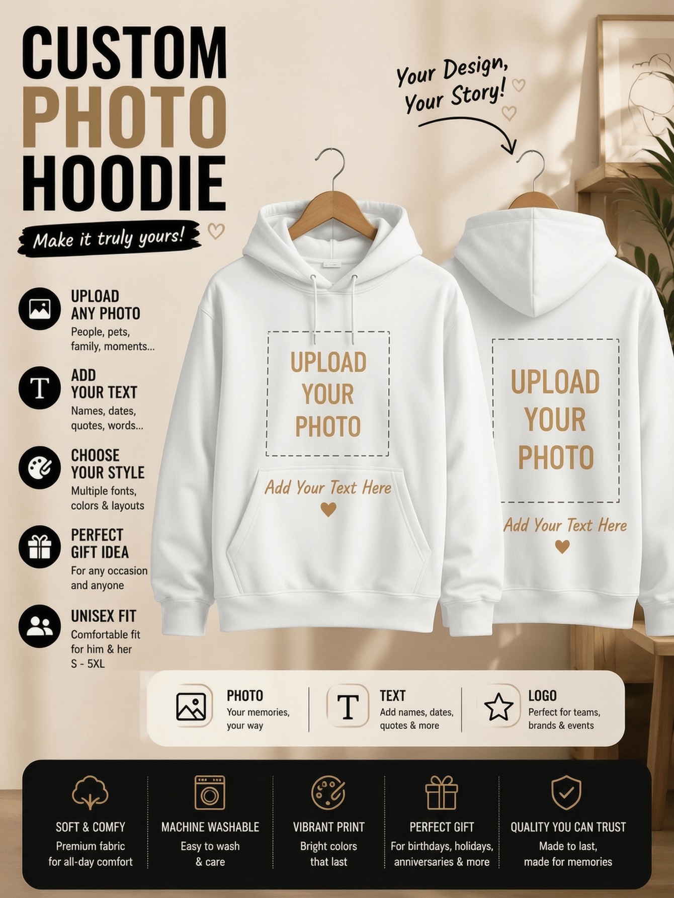 Graphic Tee Oversized - هوديز نسائية مخصصة للشتاء بتصميم رياضي