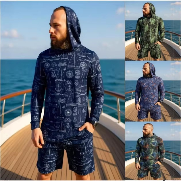 Military Shirt Men - طقم صيفي جديد 2026 بطبعة مموهة