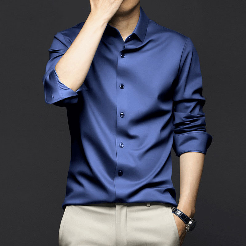 Dress Shirt Non-Iron - عالية الجودة الرجال قميص طويل الأكمام