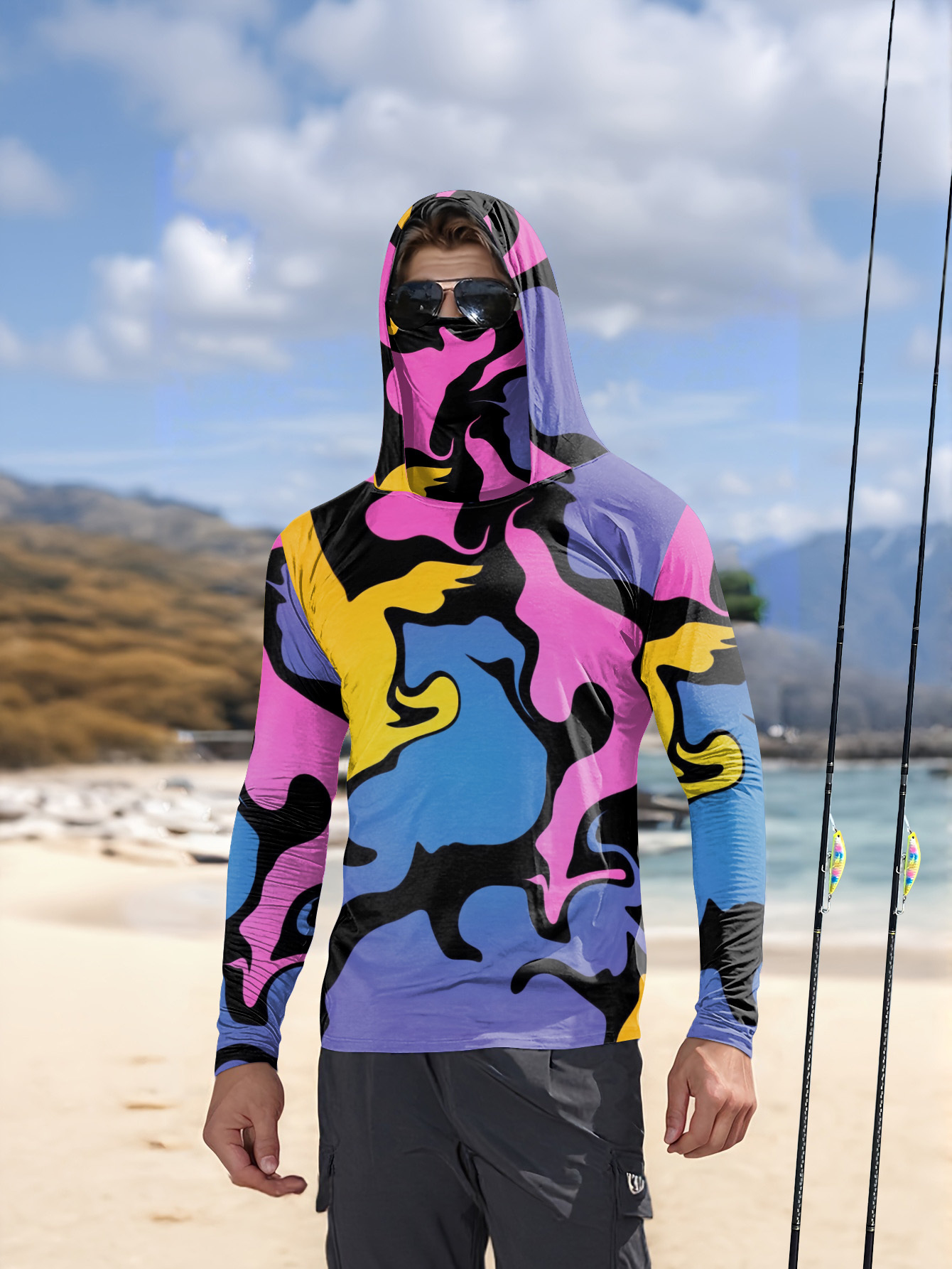 Men'S Fashion For 2026 - قميص رجالي طويل الأكمام مطبوع بنمط