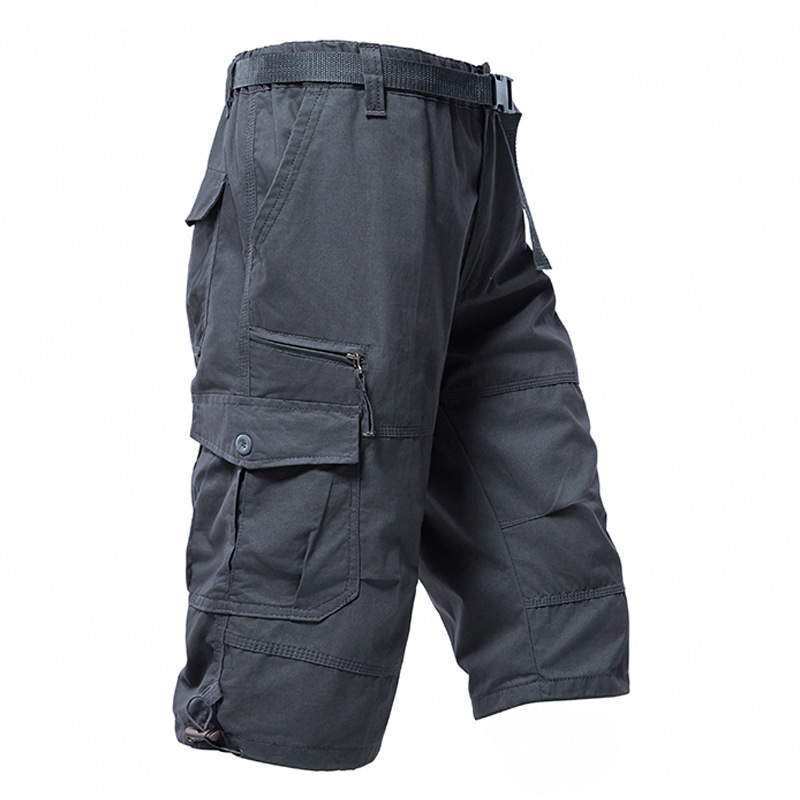 Mens Fashion Cargo Pants - سراويل قطنية للرجال بطول 3/4 فضفاضة