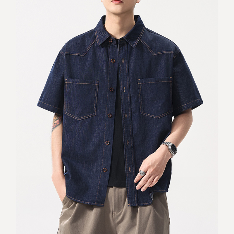 Jeans Shirt Fashion For Men - الصيف خفيفة الوزن رقيقة قميص دينيم