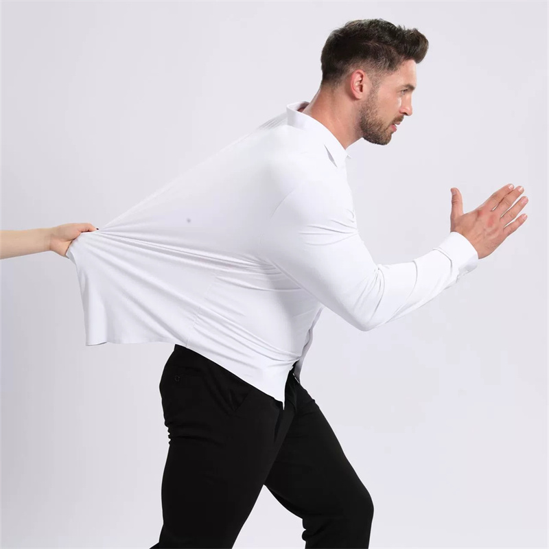 Dress Shirt Non-Iron - قميص رجالي فاخر بأكمام طويلة مقاس