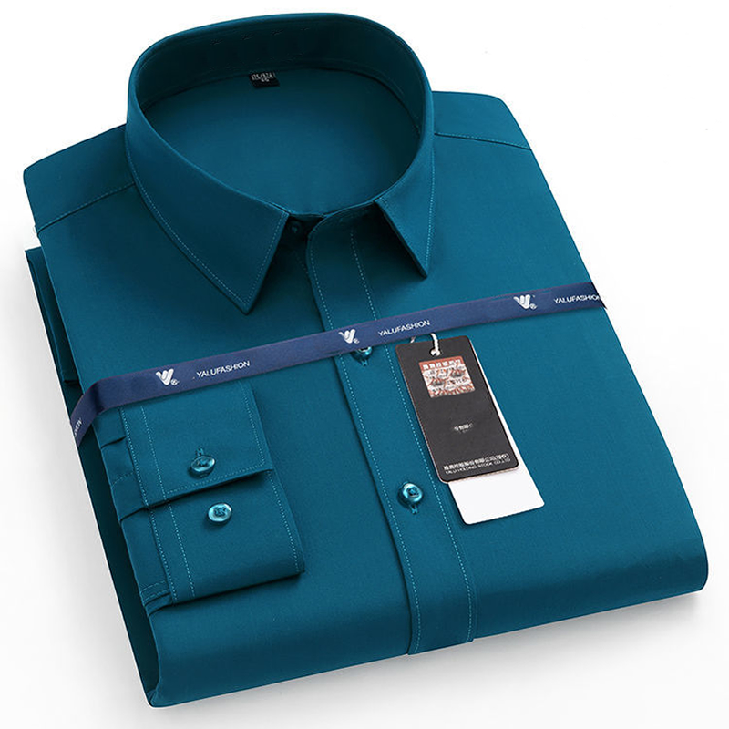 Dress Shirt Non-Iron - تمتد طويلة الأكمام قميص للرجال الترفيه