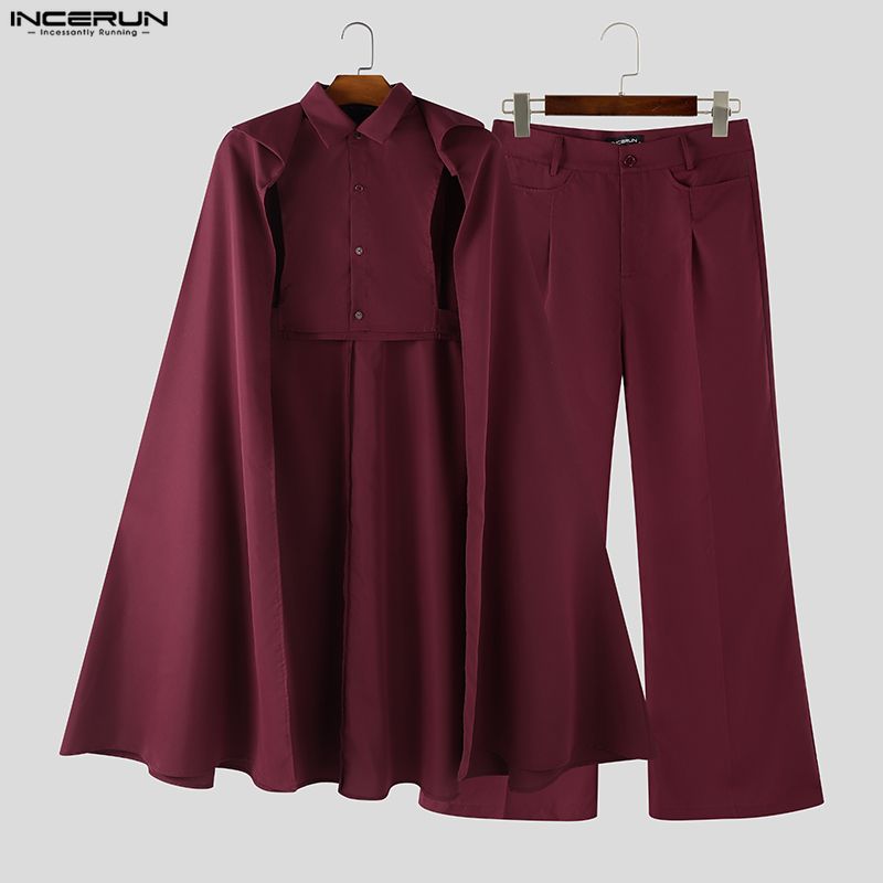 طقم رجالي من INCERUN بلون موحد - مراجعة Mens Fashion Suits وسعره