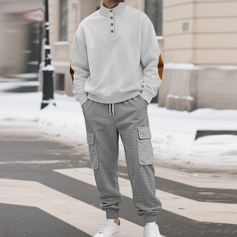 طقم سترة رياضية للرجال من KIDW - مراجعة Mens Fashion Cargo Pants وسعره