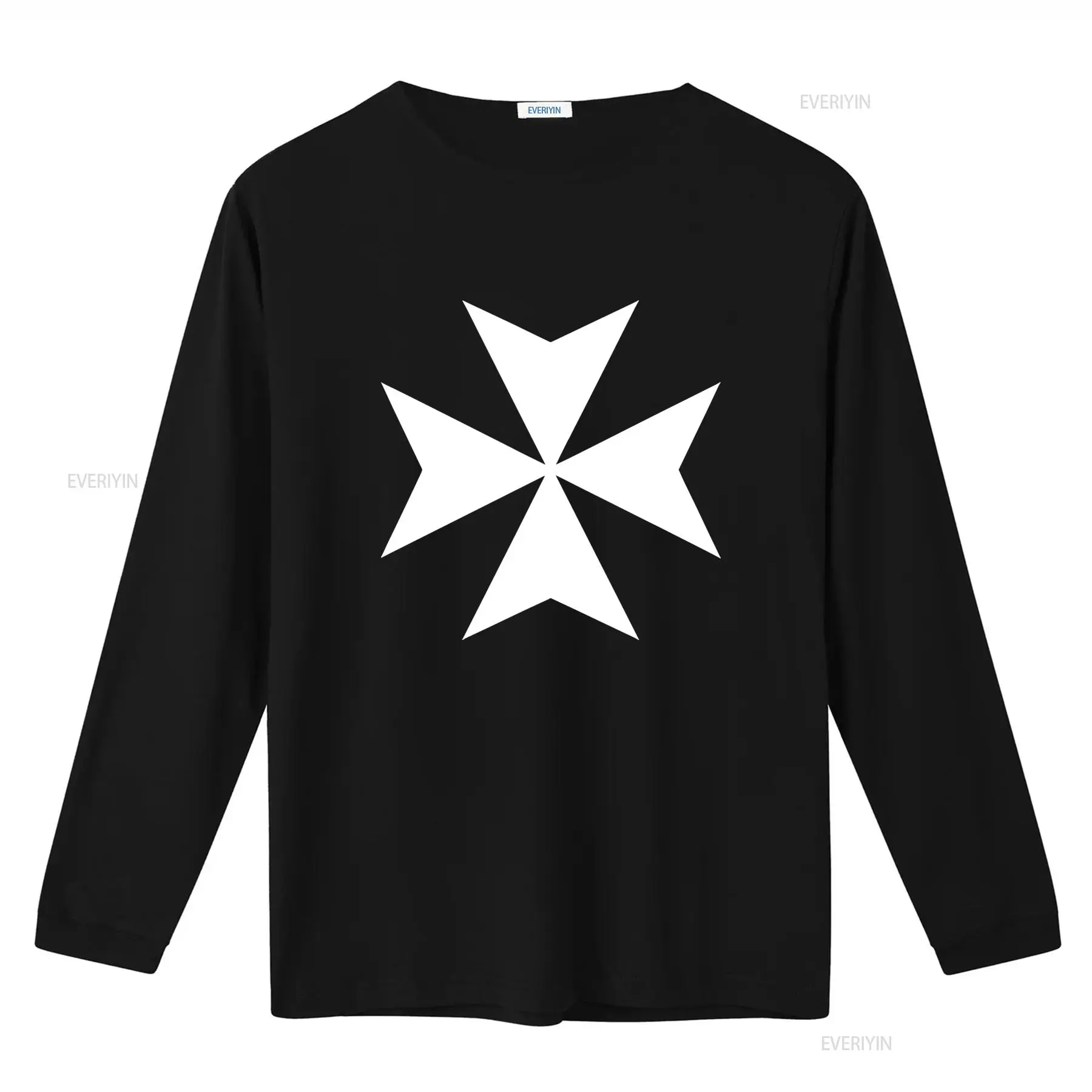 تي شيرت بتصميم الصليب المالطي، - مراجعة Military Shirt Men وسعره