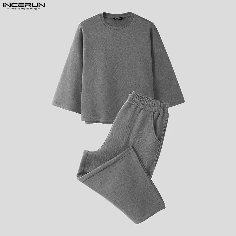 طقم رجالي من INCERUN بلون موحد - مراجعة Mens Fashion Suits وسعره