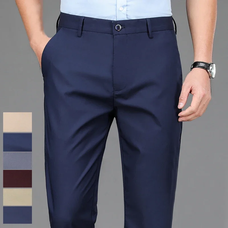 سراويل كاجوال مطاطية للرجال ،  - مراجعة Men'S Dress Pants Fashion وسعره