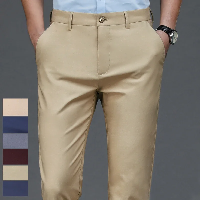 سراويل كاجوال مطاطية للرجال ،  - مراجعة Men'S Dress Pants Fashion وسعره