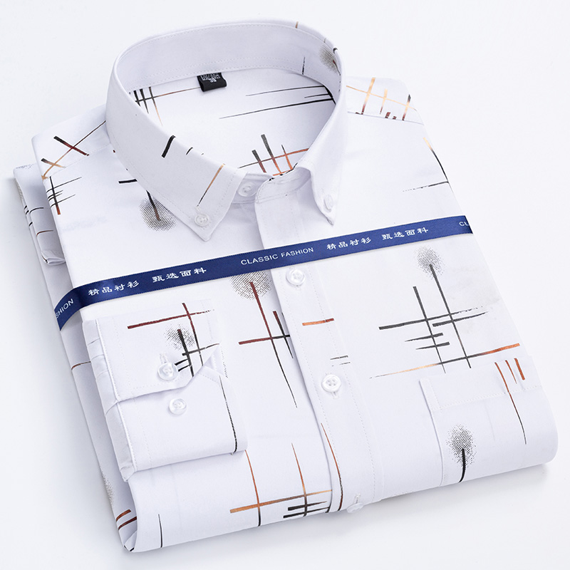 قميص منقوش بأكمام طويلة للرجال - مراجعة Dress Shirt Non-Iron وسعره