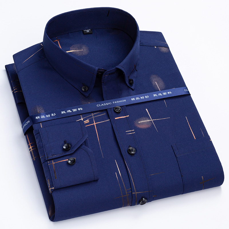 قميص منقوش بأكمام طويلة للرجال - مراجعة Dress Shirt Non-Iron وسعره