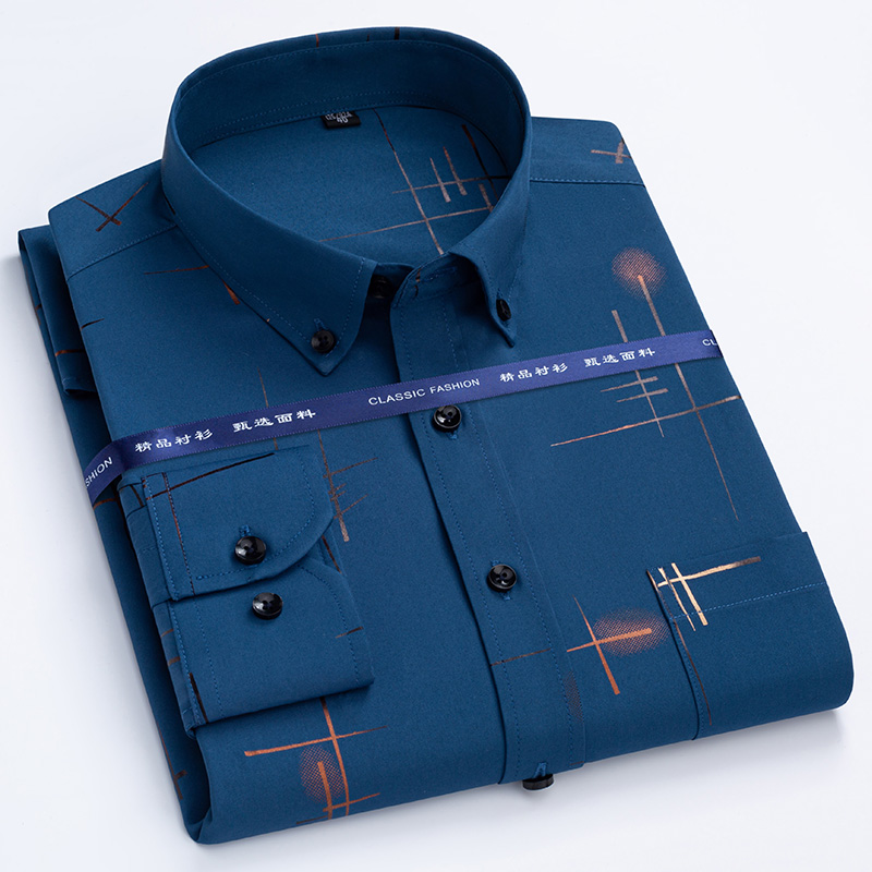 قميص منقوش بأكمام طويلة للرجال - مراجعة Dress Shirt Non-Iron وسعره