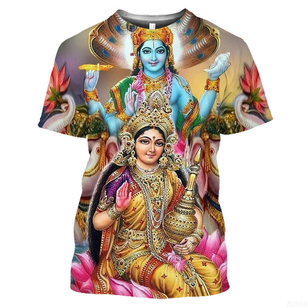 تي شيرت صيفي أنيق للآلهة الهند - مراجعة Graphic Tee Oversized وسعره