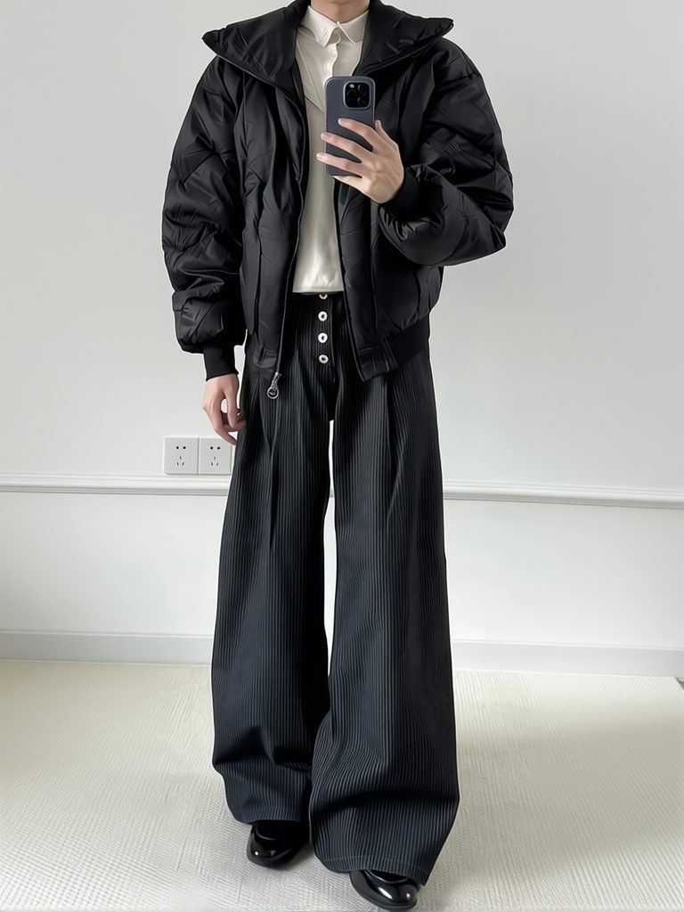 بنطلون رجالي واسع الساق بتصميم - مراجعة Men'S Dress Pants Fashion وسعره