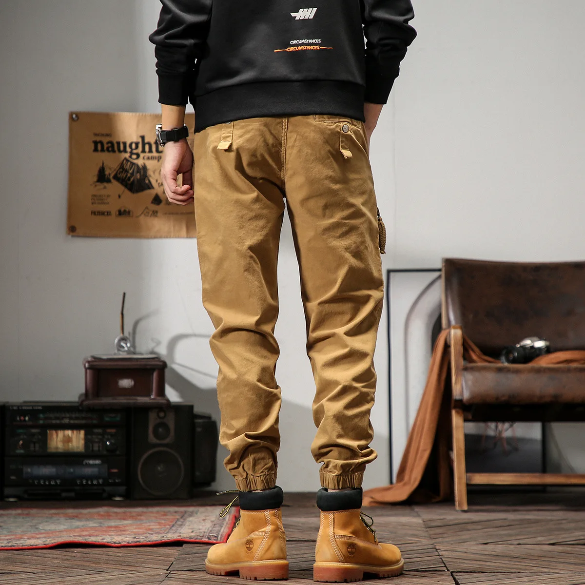 النمط الأمريكي موضة جديدة للرج - مراجعة Mens Fashion Cargo Pants وسعره