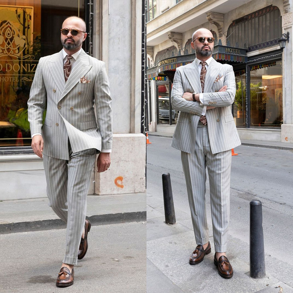 أزياء الرجال البدلة 2 قطع الست - مراجعة Mens Fashion Trajes وسعره