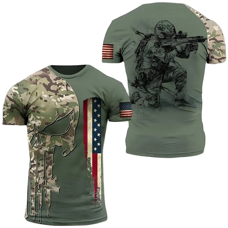 تي شيرت رجالي عسكري مطبوع ، جن - مراجعة Military Shirt Men وسعره