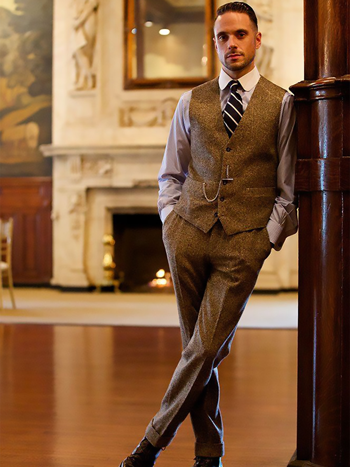 بدلة تويد من ANNIEBRITNEY للرج - مراجعة Mens Fashion Trajes وسعره
