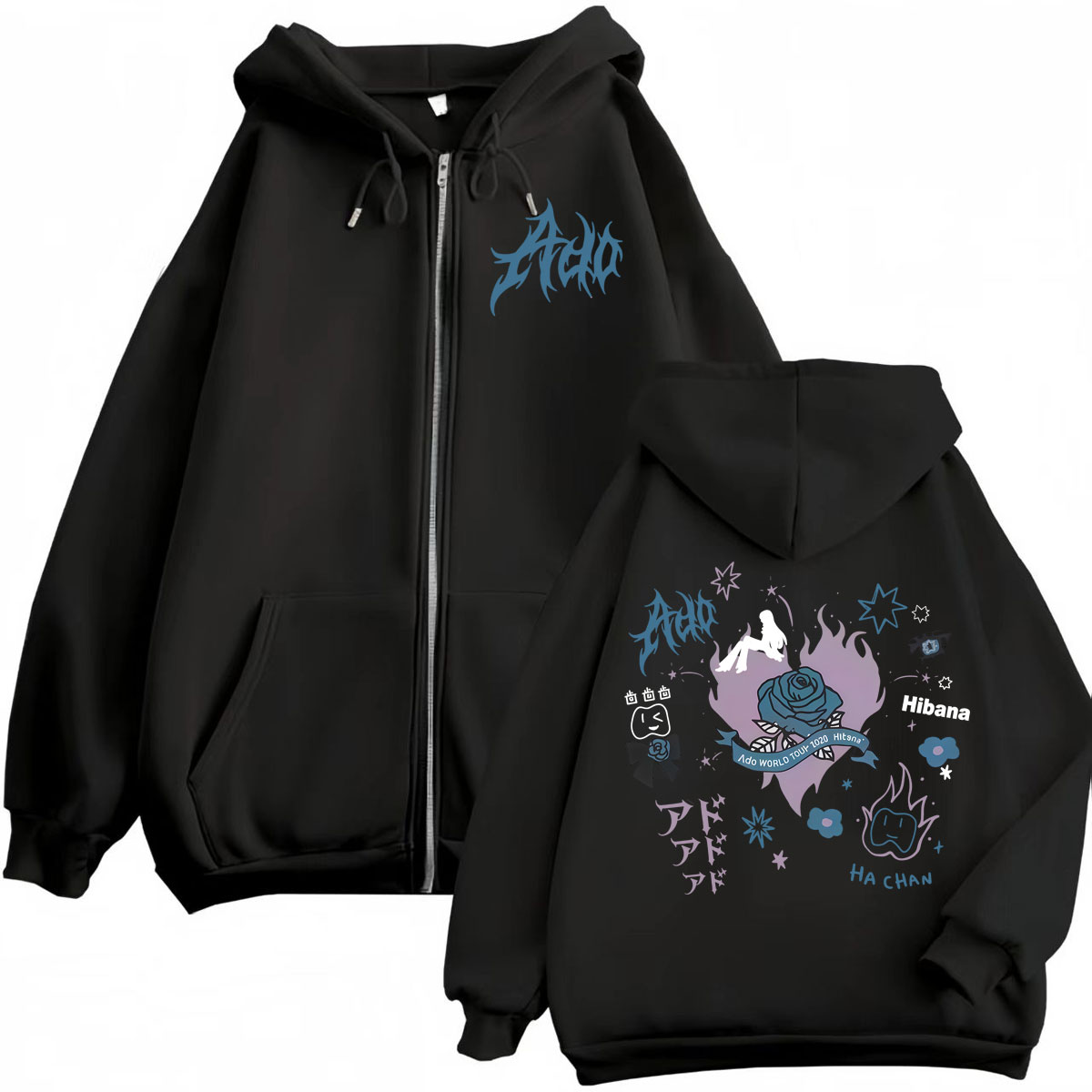 المغني أدو هيبانا جولة حول الع - مراجعة Mens Fashion Zip Up Hoodies وسعره