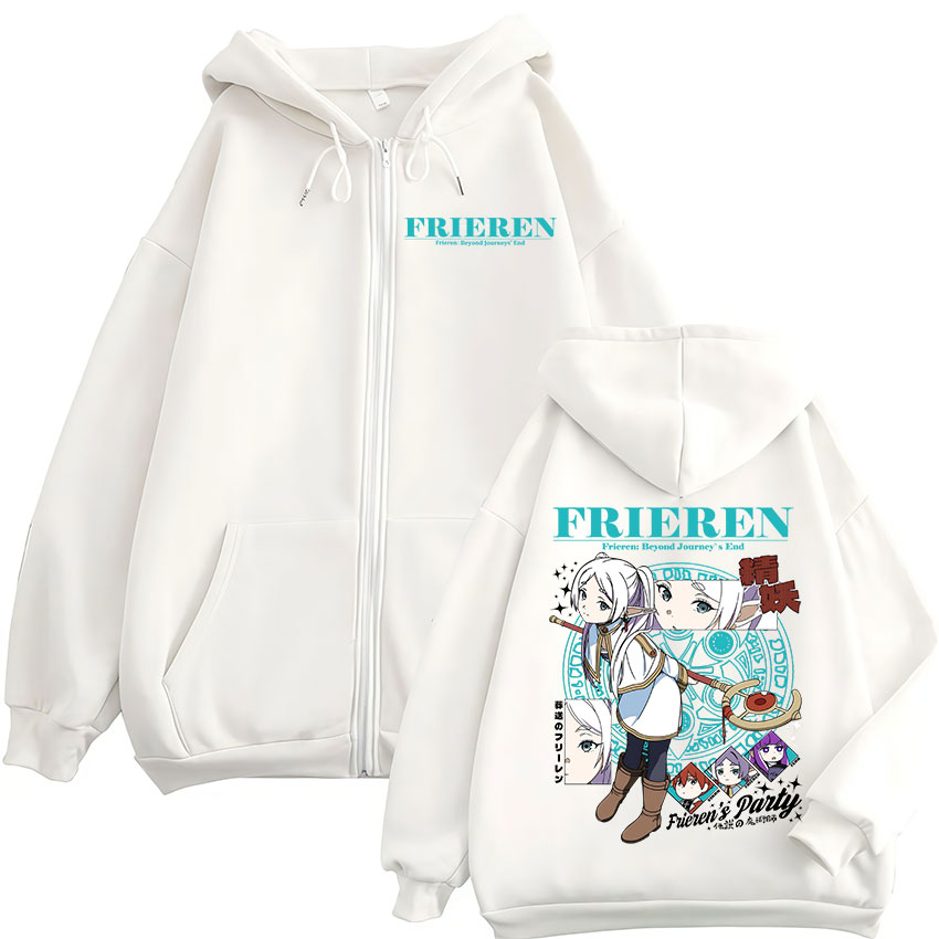 هوديز بسحاب بتصميم أنمي فرييري - مراجعة Mens Fashion Zip Up Hoodies وسعره