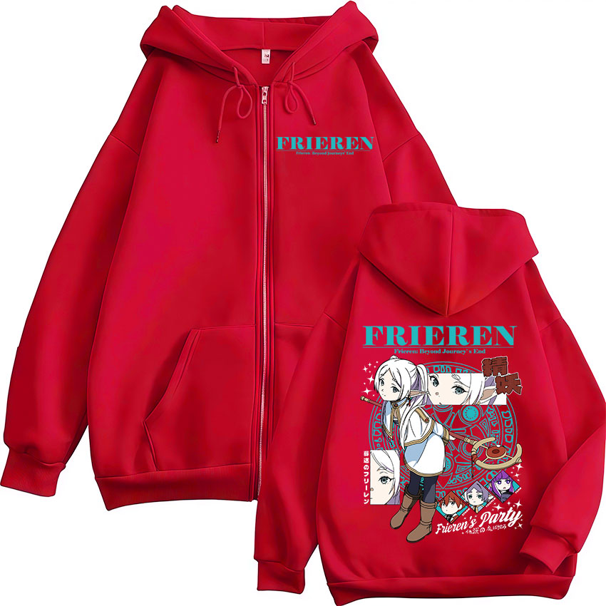 هوديز بسحاب بتصميم أنمي فرييري - مراجعة Mens Fashion Zip Up Hoodies وسعره