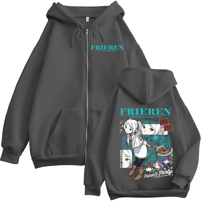 هوديز بسحاب بتصميم أنمي فرييري - مراجعة Mens Fashion Zip Up Hoodies وسعره