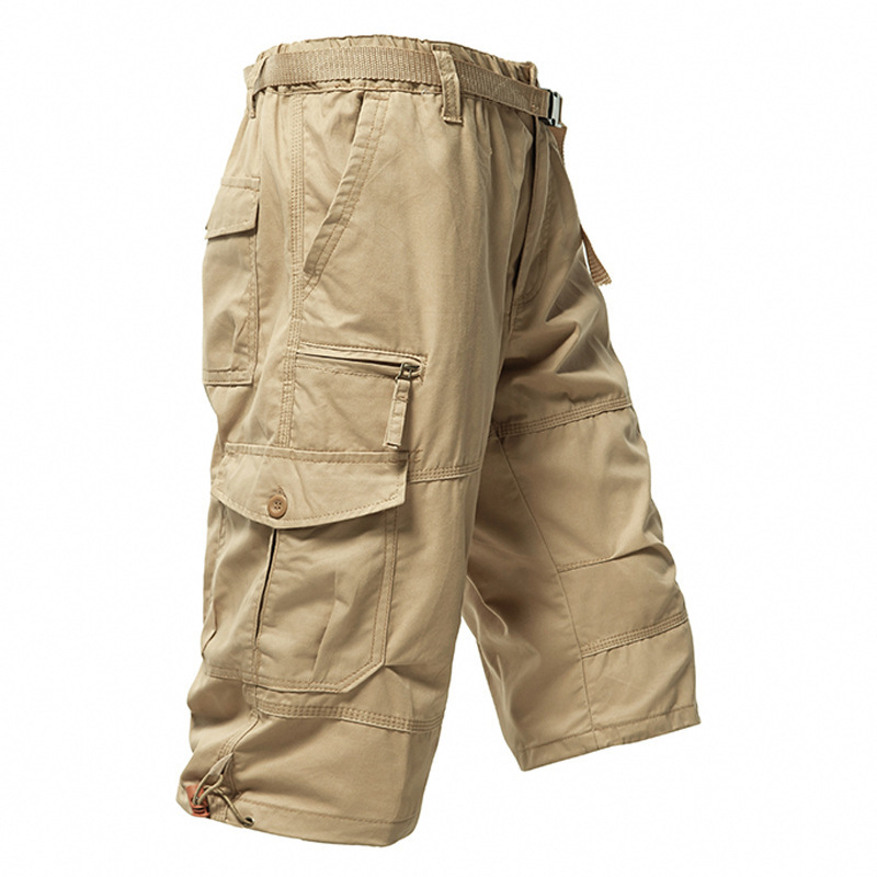 سراويل قطنية للرجال بطول 3/4 ف - مراجعة Mens Fashion Cargo Pants وسعره