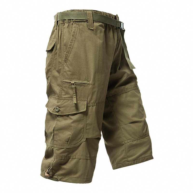 سراويل قطنية للرجال بطول 3/4 ف - مراجعة Mens Fashion Cargo Pants وسعره