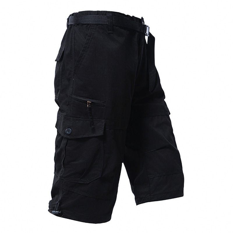 سراويل قطنية للرجال بطول 3/4 ف - مراجعة Mens Fashion Cargo Pants وسعره