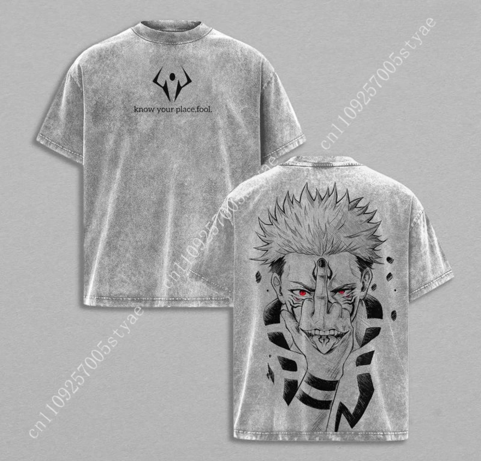 تي شيرت أنيمي ريومين سوكونا بت - مراجعة Graphic Tee Oversized وسعره
