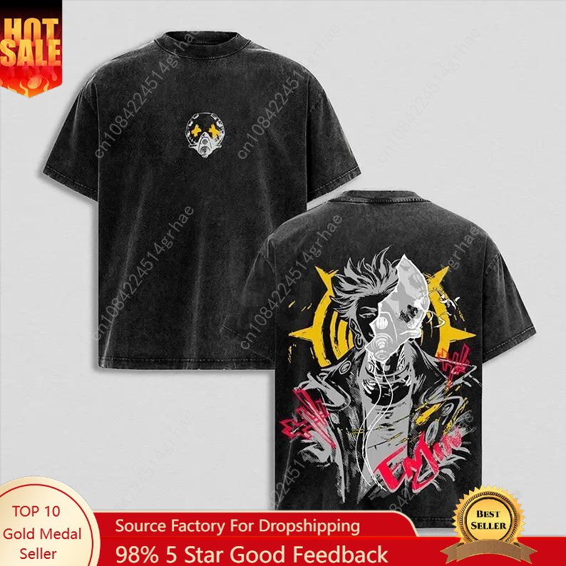تي شيرت غاتشياكوتا بتصميم أنيم - مراجعة Graphic Tee Oversized وسعره