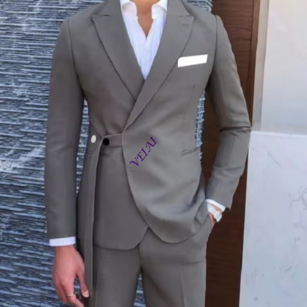 بدلة رجالية جديدة مخصصة من قطع - مراجعة Mens Fashion Trajes وسعره