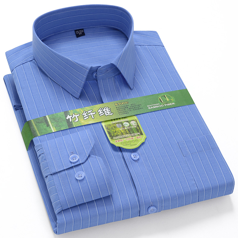 حجم كبير 7XL-6XL-5XL الرجال قم - مراجعة Dress Shirt Non-Iron وسعره
