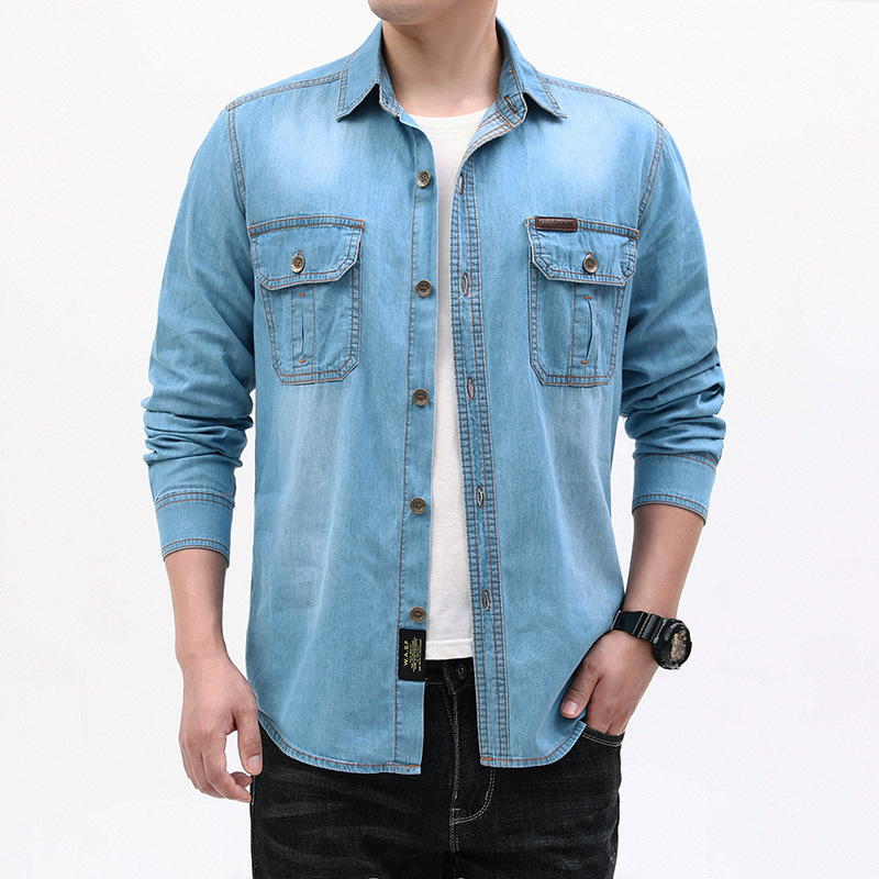 قمصان دينيم رجالية عصرية جديدة - مراجعة Jeans Shirt Fashion For Men وسعره
