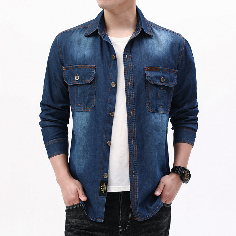 قمصان دينيم رجالية عصرية جديدة - مراجعة Jeans Shirt Fashion For Men وسعره