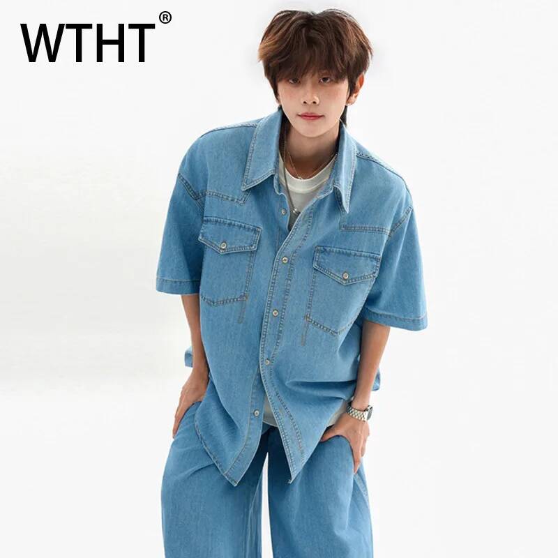 قمصان دينيم رجالية فضفاضة بتصم - مراجعة Jeans Shirt Fashion For Men وسعره